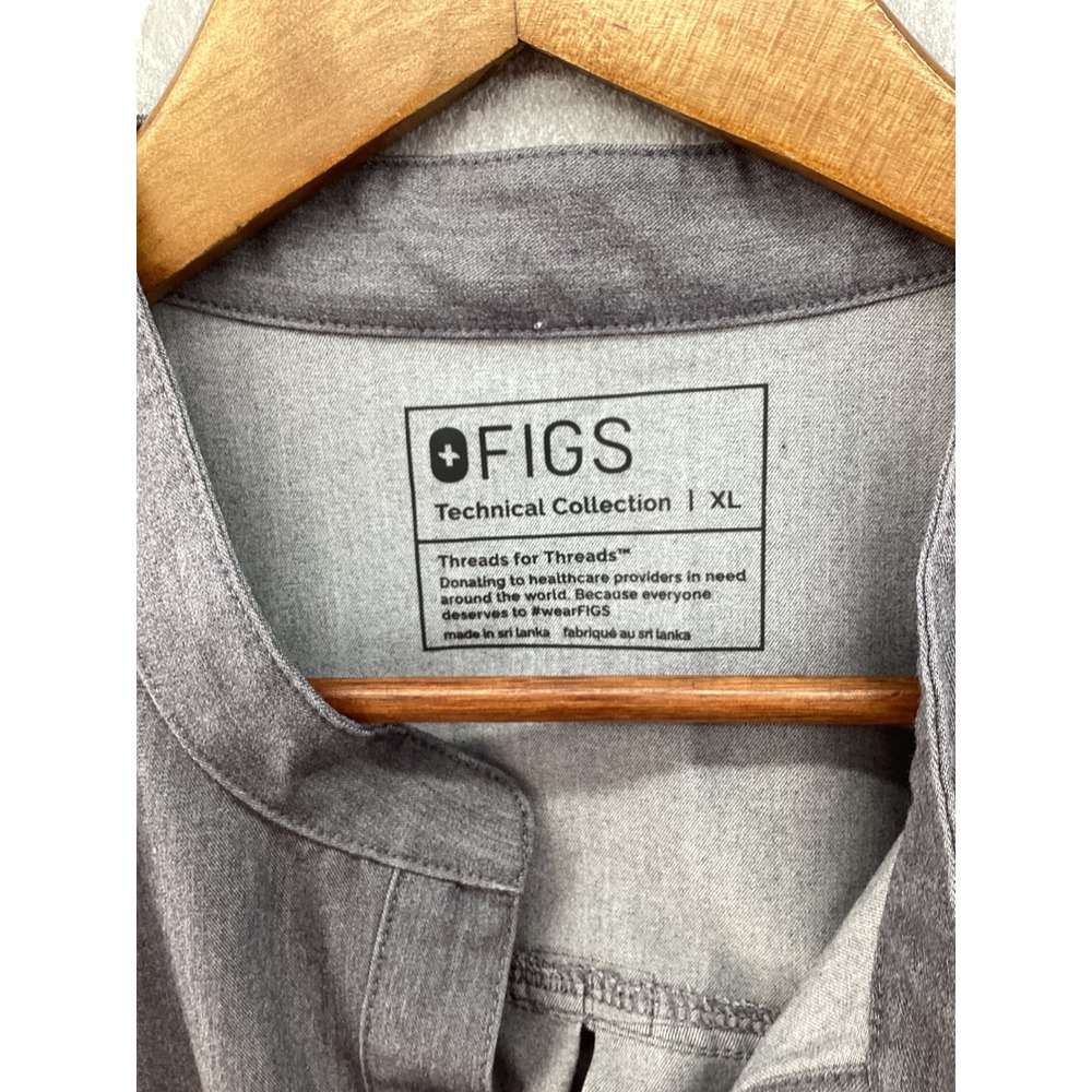 FIGS Rafaela Scrub Top XL Grey Technical Collection Oversized WXXSW1003 - Picture 4 of 6